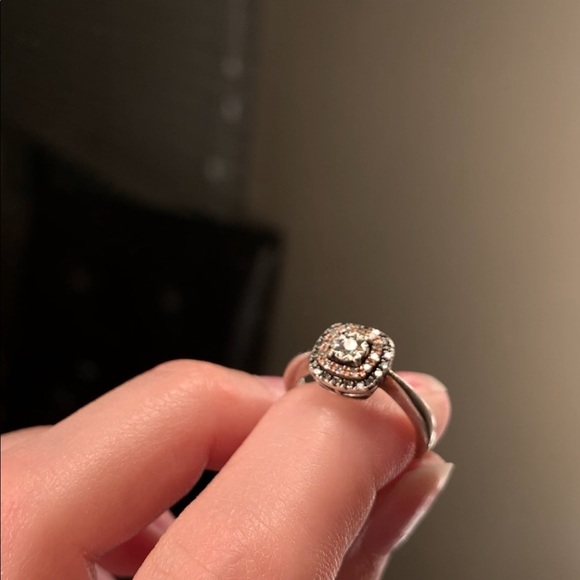 Rose gold dainty engagement/promise ring - Picture 6 of 6